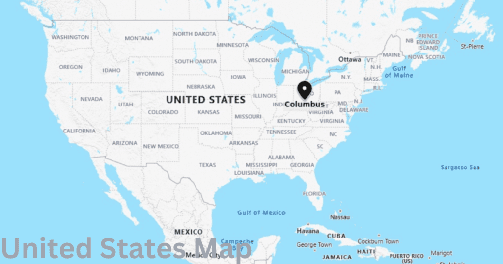 Columbus United States Map