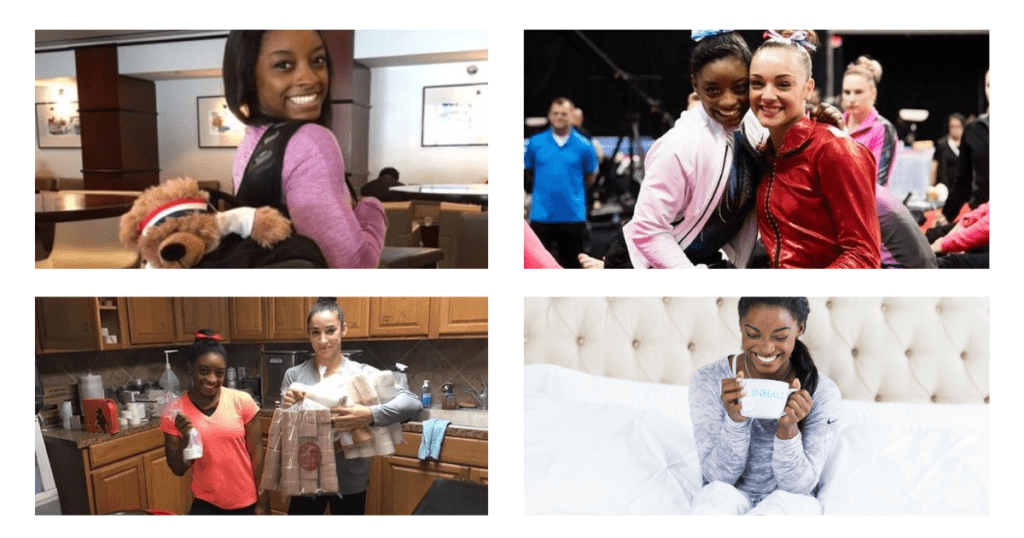 simone biles with friends